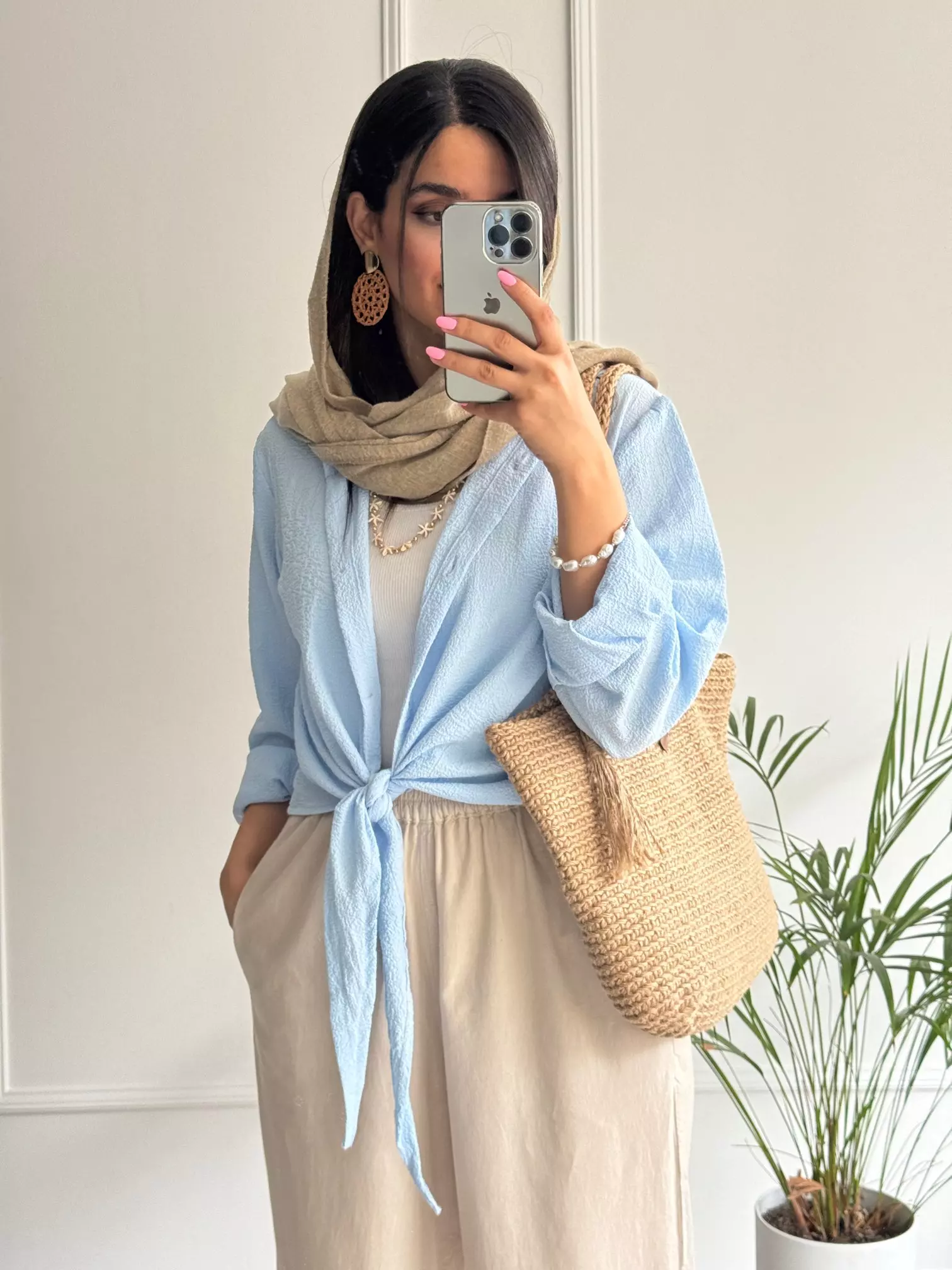 شومیز گره ای یاشیل